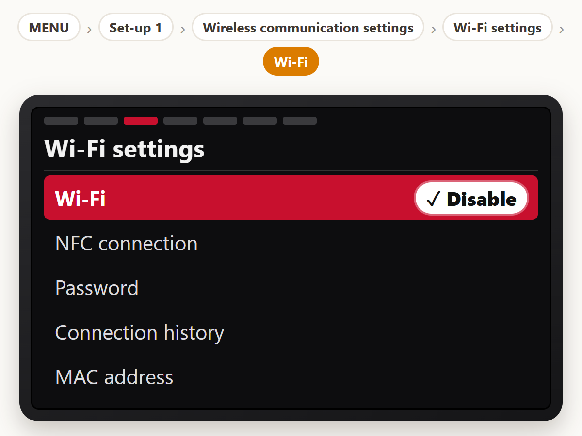 Turn off Wi-Fi