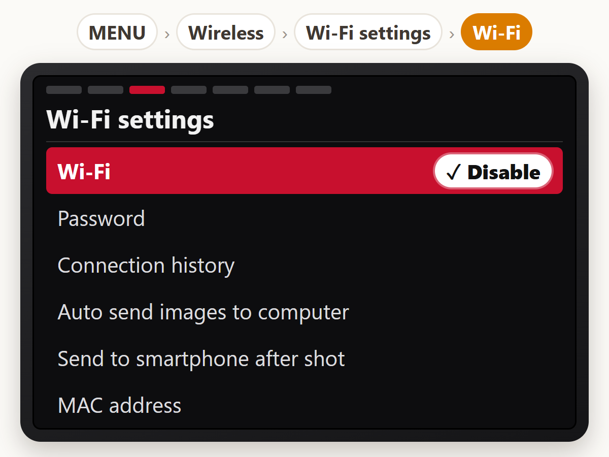 Turn off Wi-Fi