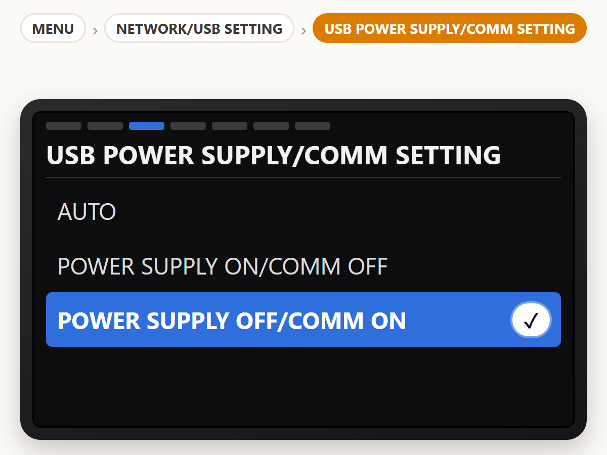 Set USB to data only
