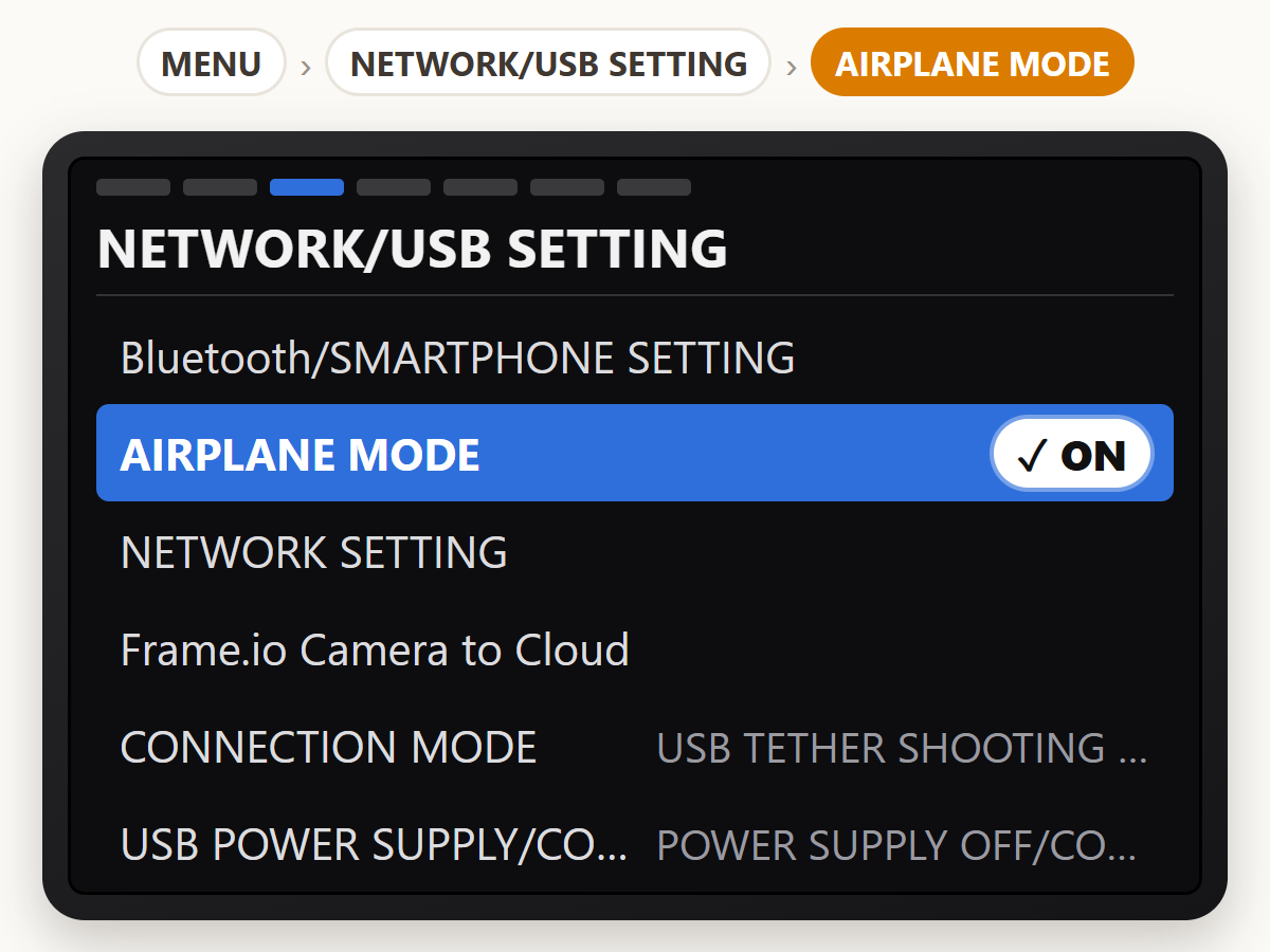 Turn on airplane mode