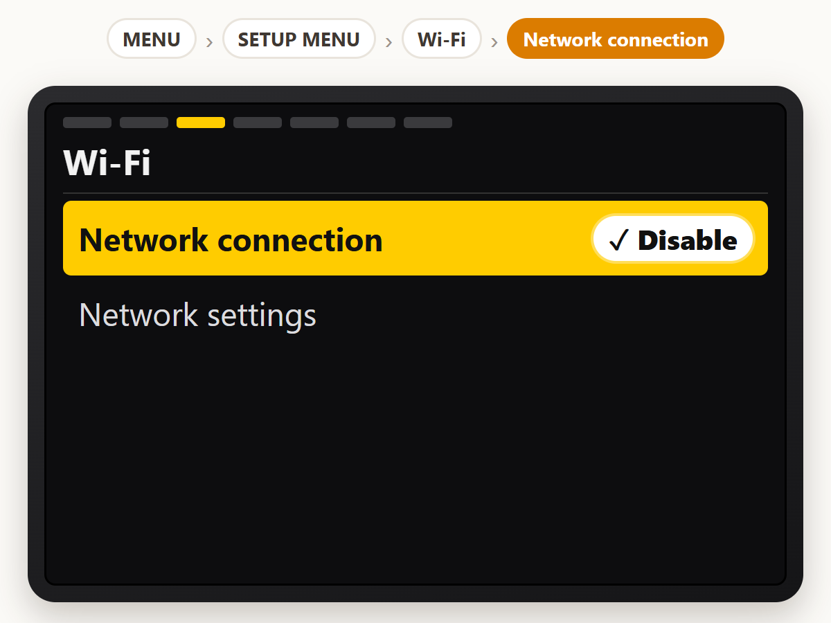 Turn off Wi-Fi