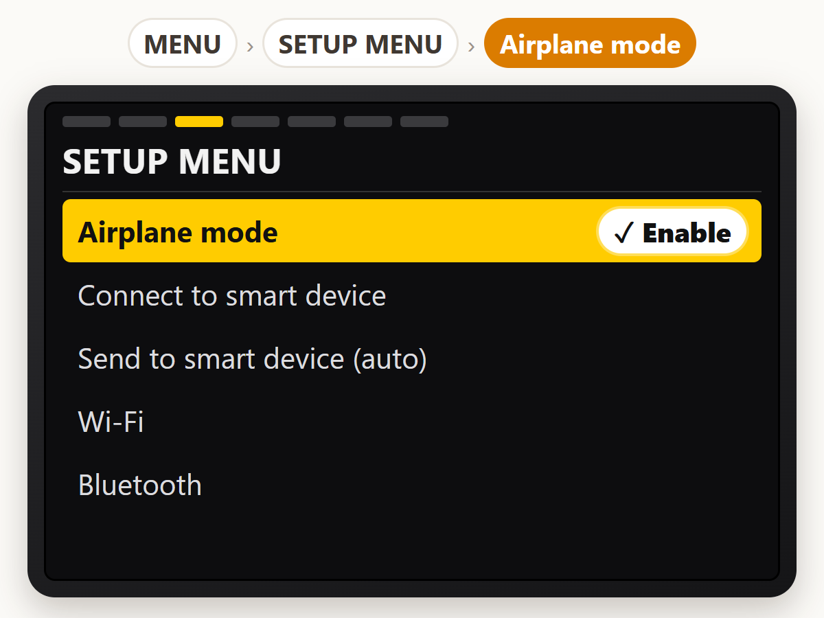 Turn on Airplane mode