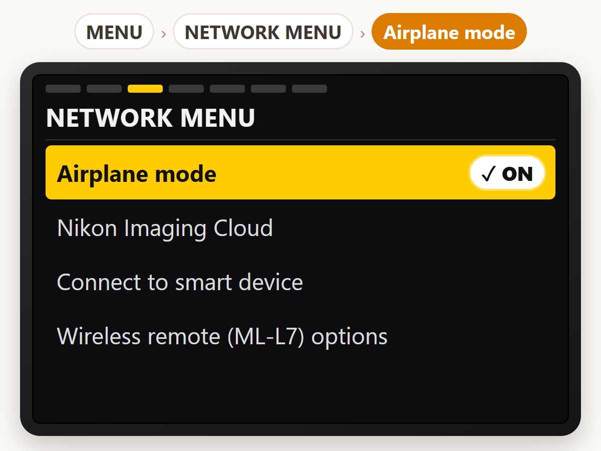 Turn on Airplane mode