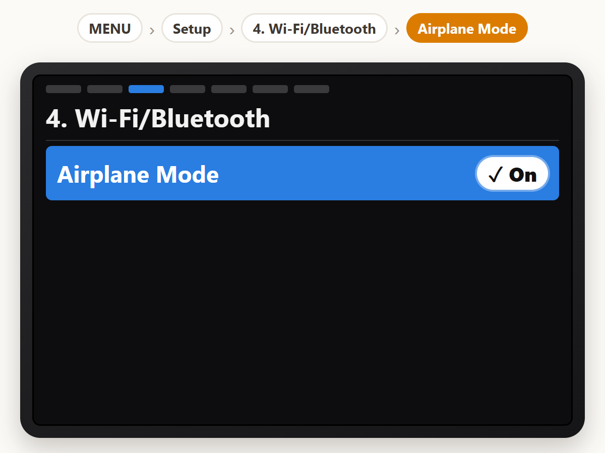 Turn on Airplane Mode