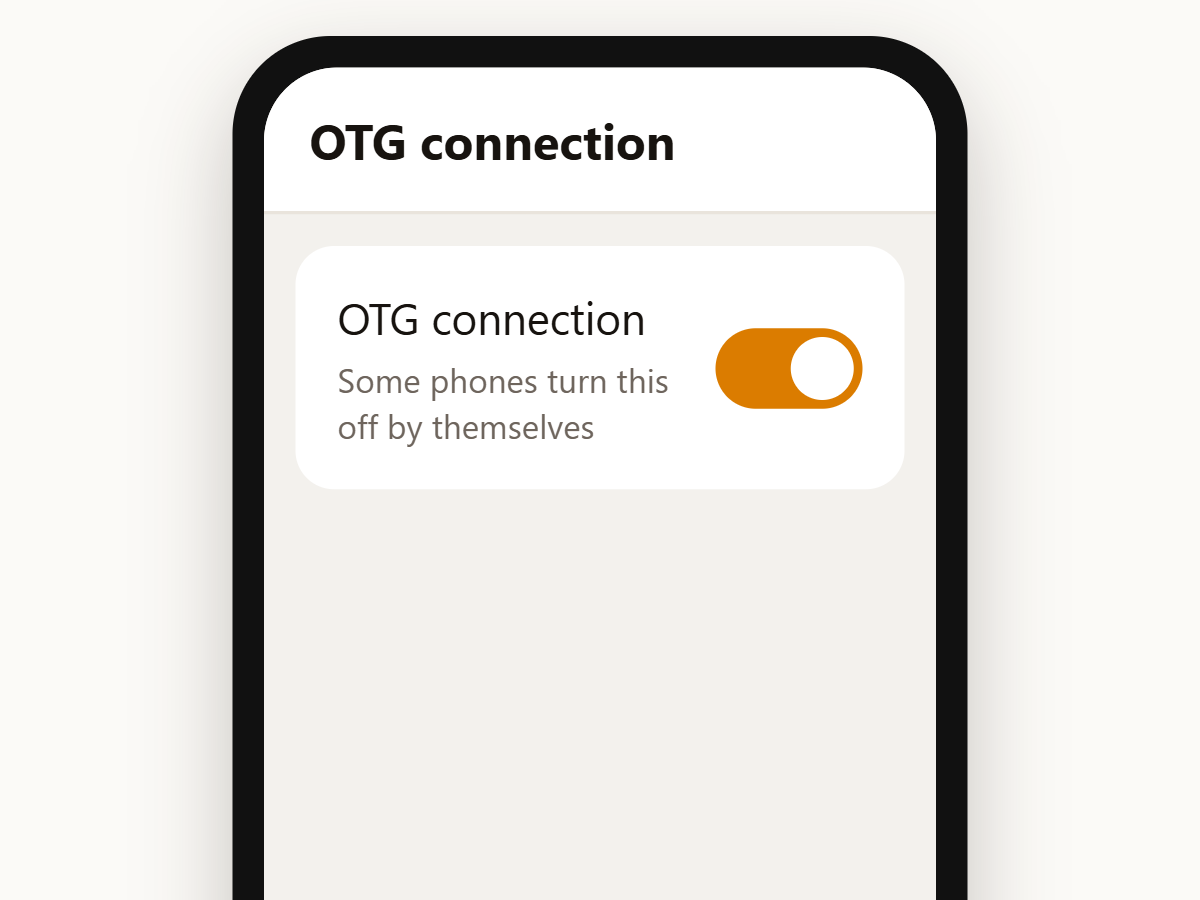 Turn on OTG