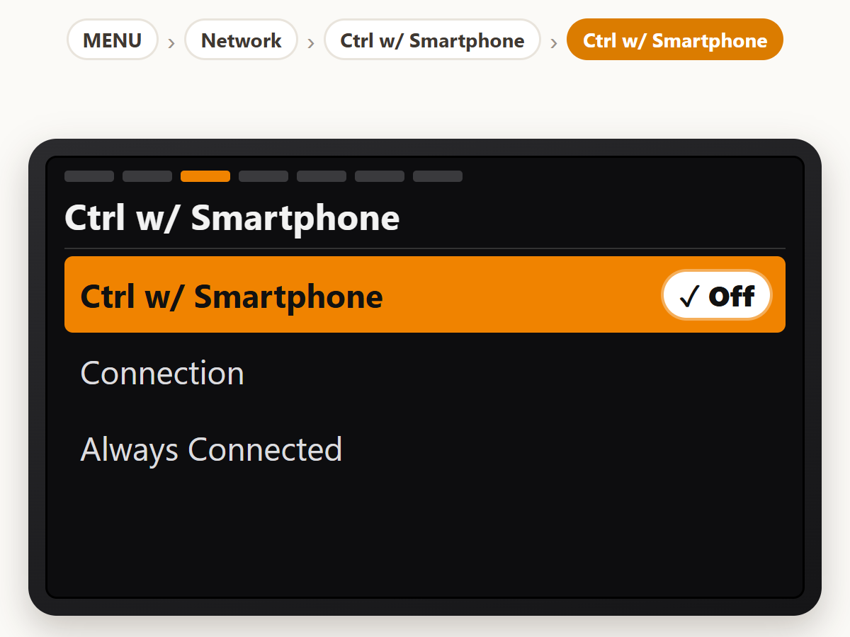 Turn off smartphone control