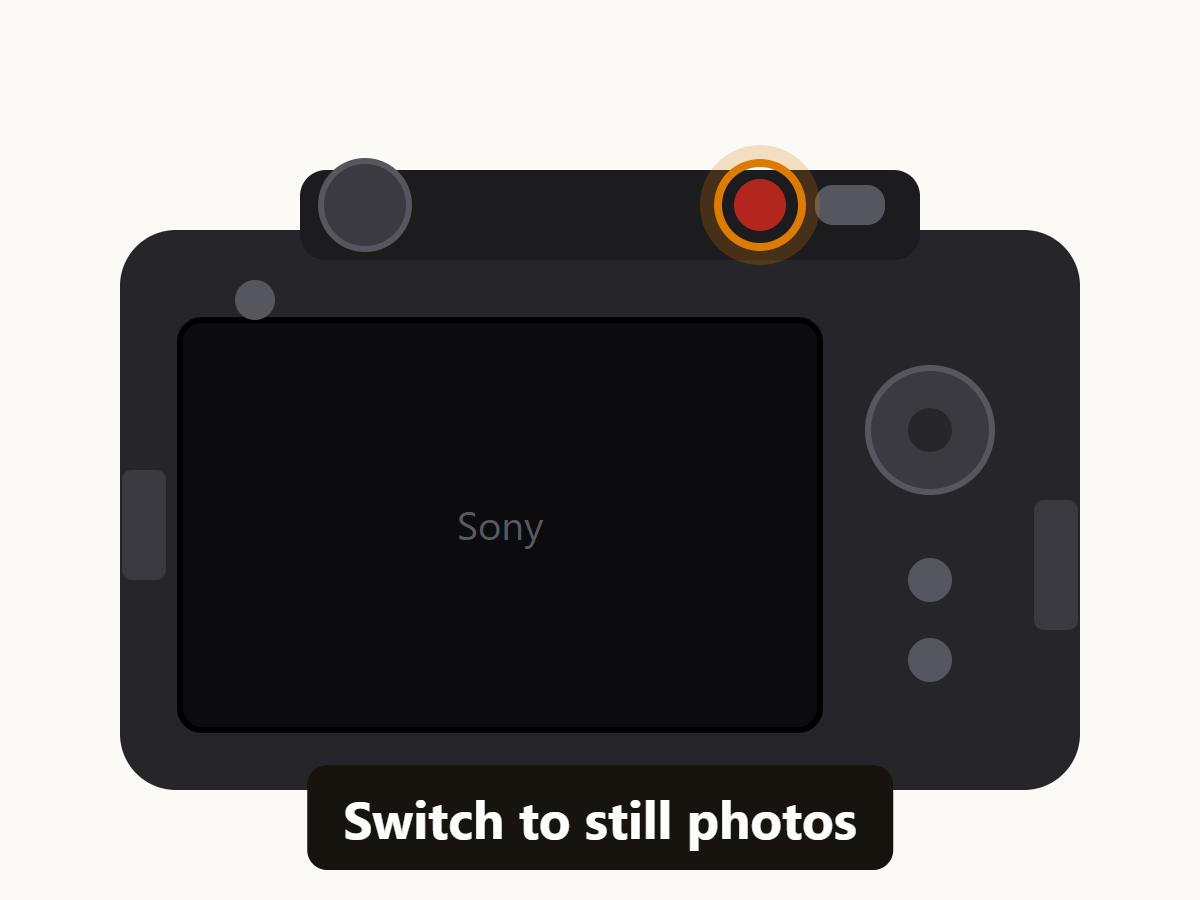 Switch to still photos